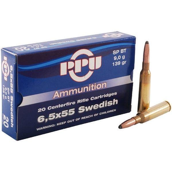 Патрони PPU SE SPBT - кал. 6.5 x 55, 9g / 139 gr